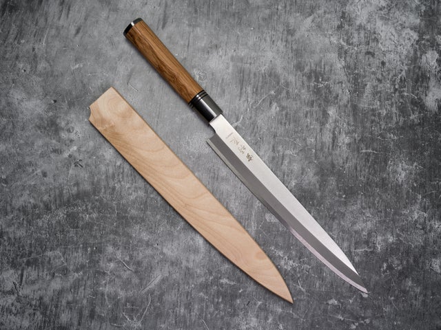 LEFT HANDED KASUMI TOGI YANAGI SASHIMI KNIFE /Sandalwood handle