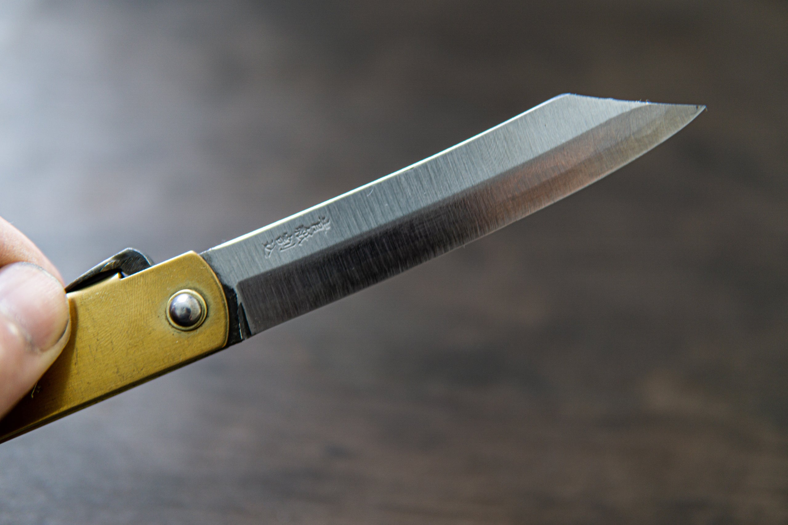 Nagao Higonokami Aogami Gold 100mm Folding Knife